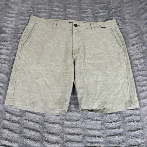 TravisMathew Other - TravisMathew Beck Hybrid Golf Shorts Mens 38 Sage Green Heathered 4-Way Stretch